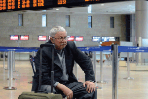 old man in airport