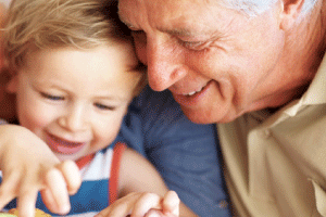 grandfather and granddaughter