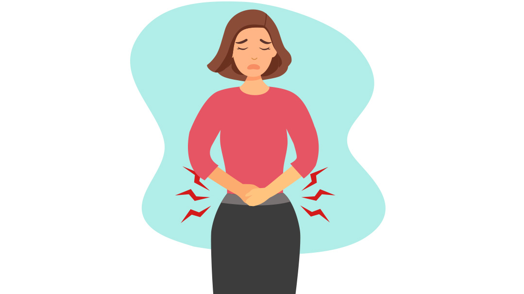 stomach pain clipart